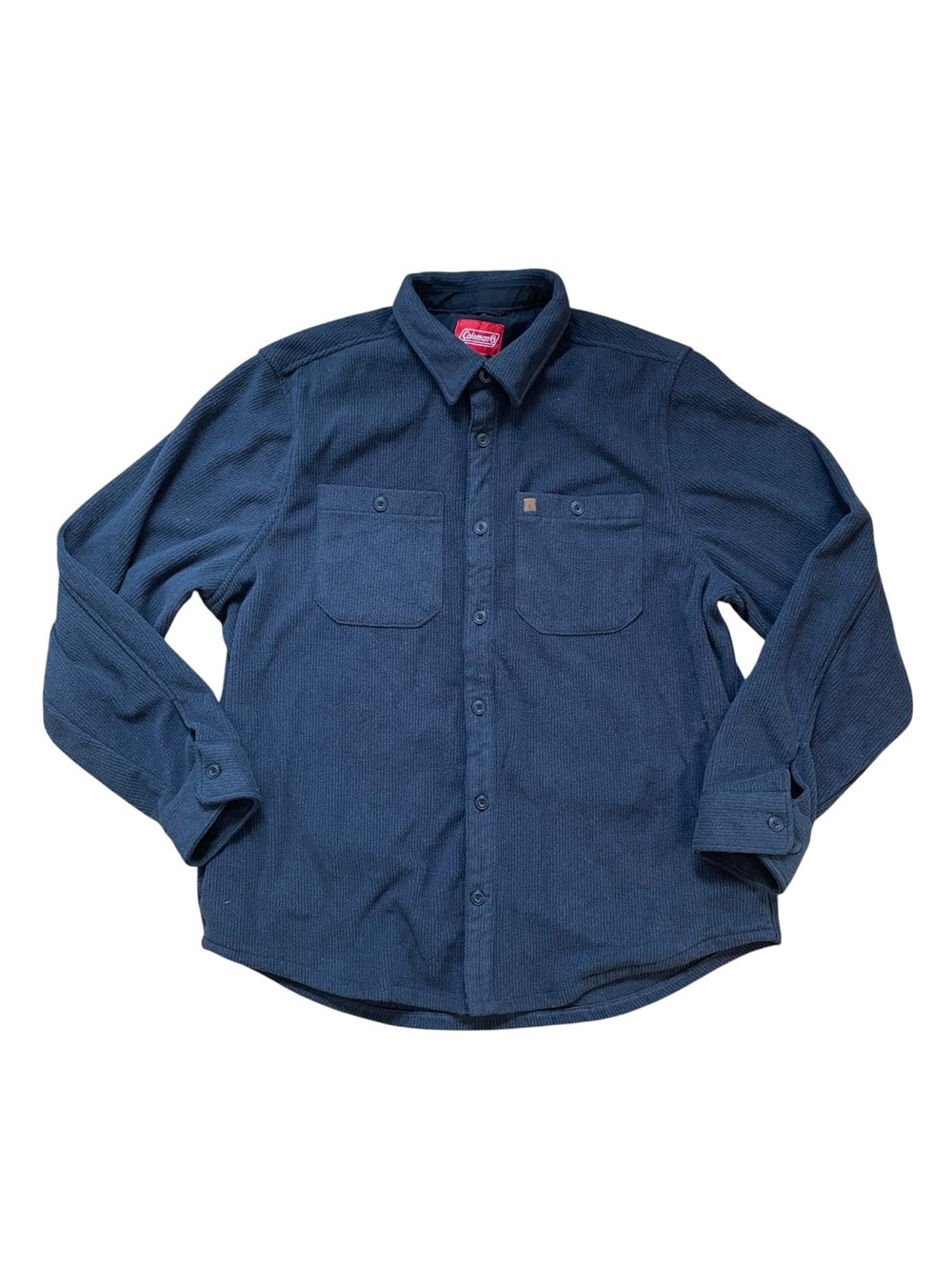 Coleman Shacket Button Down Shirt Mens Size XL Grey Lightweight Jacket Soft Rib